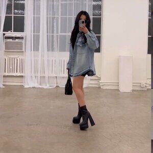 Black Platform Boots / Booties